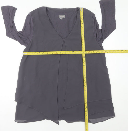 Womens UK Size 12 Phase Eight Grey Tunic Blouse