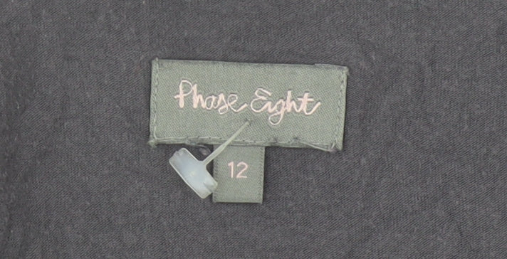 Womens UK Size 12 Phase Eight Grey Tunic Blouse