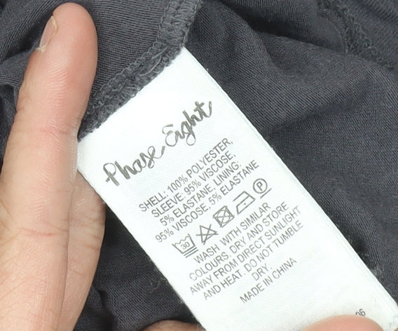 Womens UK Size 12 Phase Eight Grey Tunic Blouse