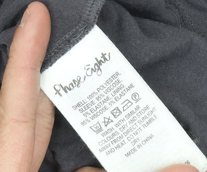 Womens UK Size 12 Phase Eight Grey Tunic Blouse