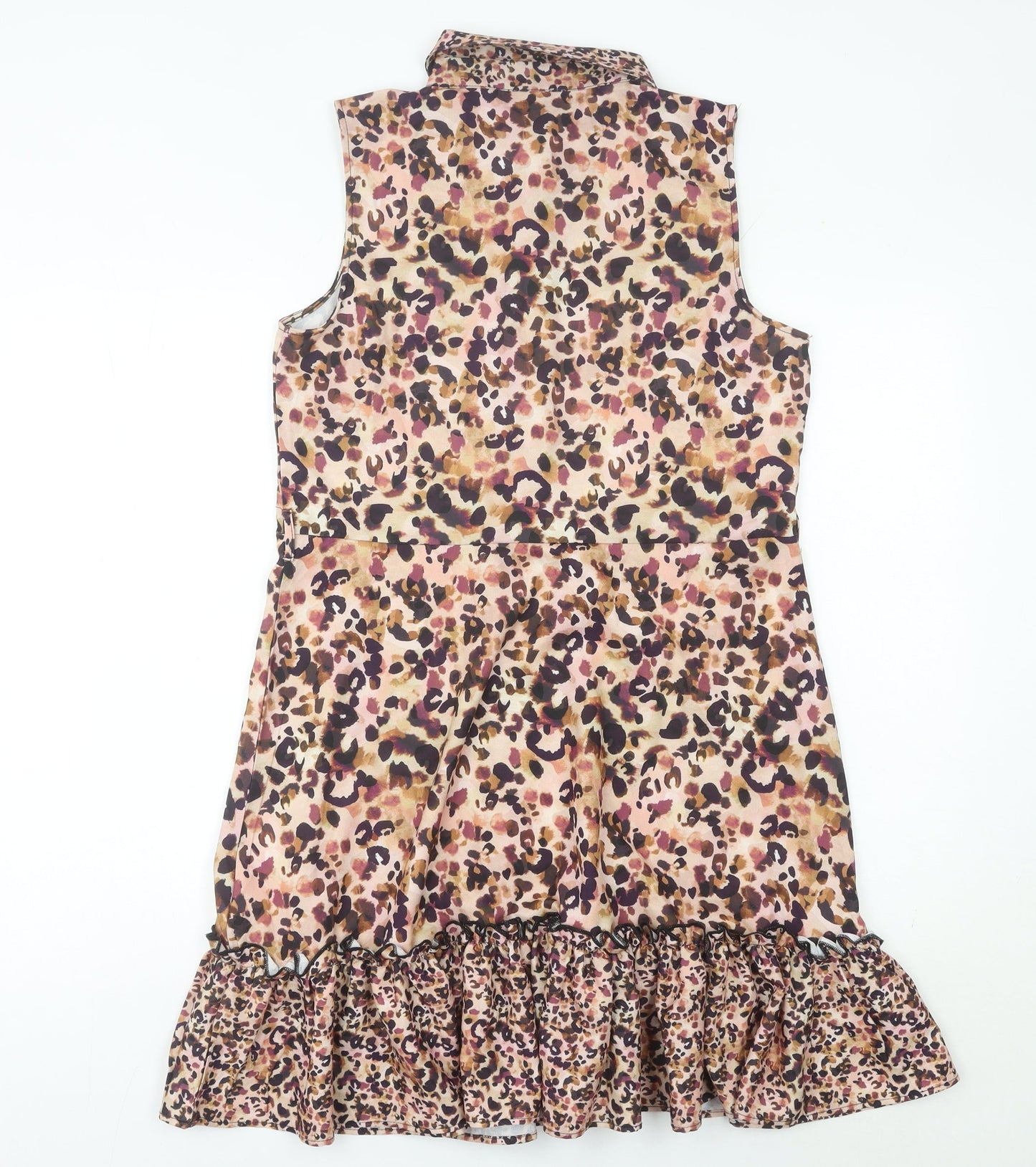 Lipsy Women’s Multicoloured Leopard Print Shift Dress UK 12