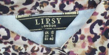 Lipsy Women’s Multicoloured Leopard Print Shift Dress UK 12