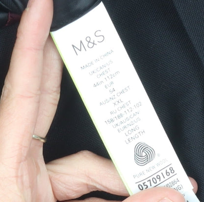 Mens UK Size 44 Marks and Spencer Regular Black Suit Jacket