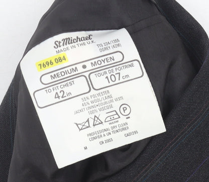 Mens UK Size 42 Marks and Spencer Regular Grey Suit Jacket