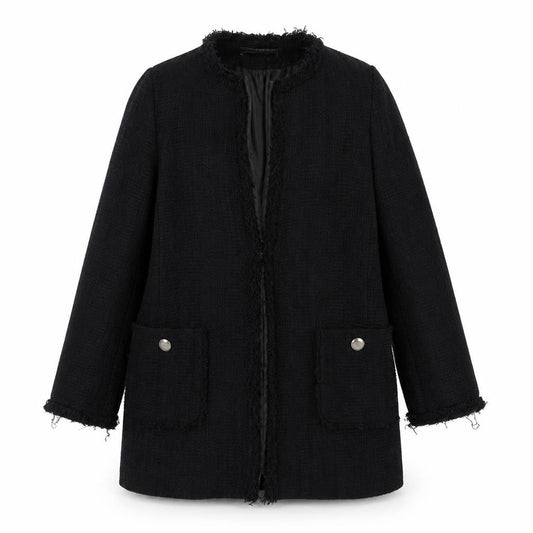 Womens UK Size 12 Zara Black Overcoat