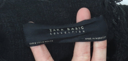 Womens UK Size 12 Zara Black Overcoat