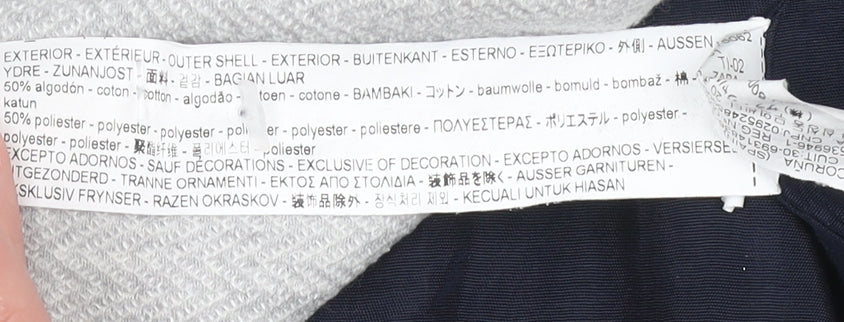 Zara Women Grey Herringbone Blazer Jacket Size S Single Breasted