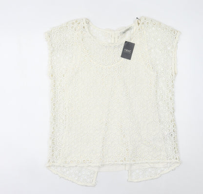 Womens UK Size 12 NEXT Ivory Tunic Blouse