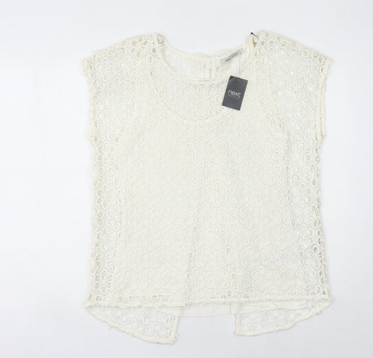 Womens UK Size 12 NEXT Ivory Tunic Blouse