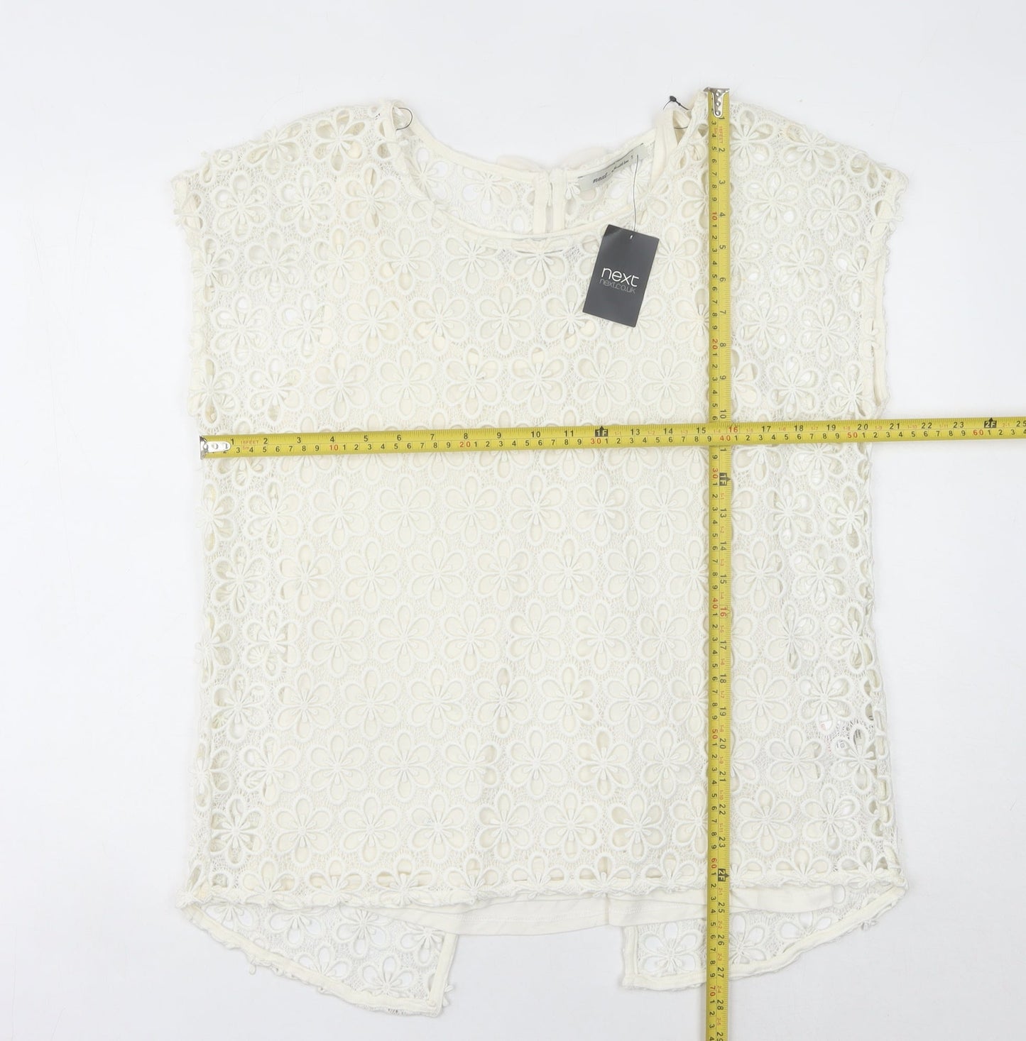 Womens UK Size 12 NEXT Ivory Tunic Blouse