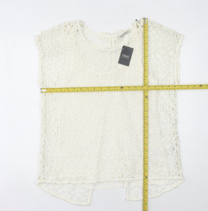 Womens UK Size 12 NEXT Ivory Tunic Blouse