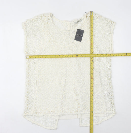 Womens UK Size 12 NEXT Ivory Tunic Blouse