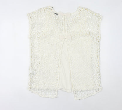 Womens UK Size 12 NEXT Ivory Tunic Blouse