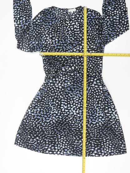 Warehouse Womens Multicoloured Animal Print A-Line Dress UK 14