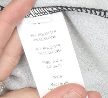 Quiz Womens Black Floral Midi Bodycon Dress Size 12 Party