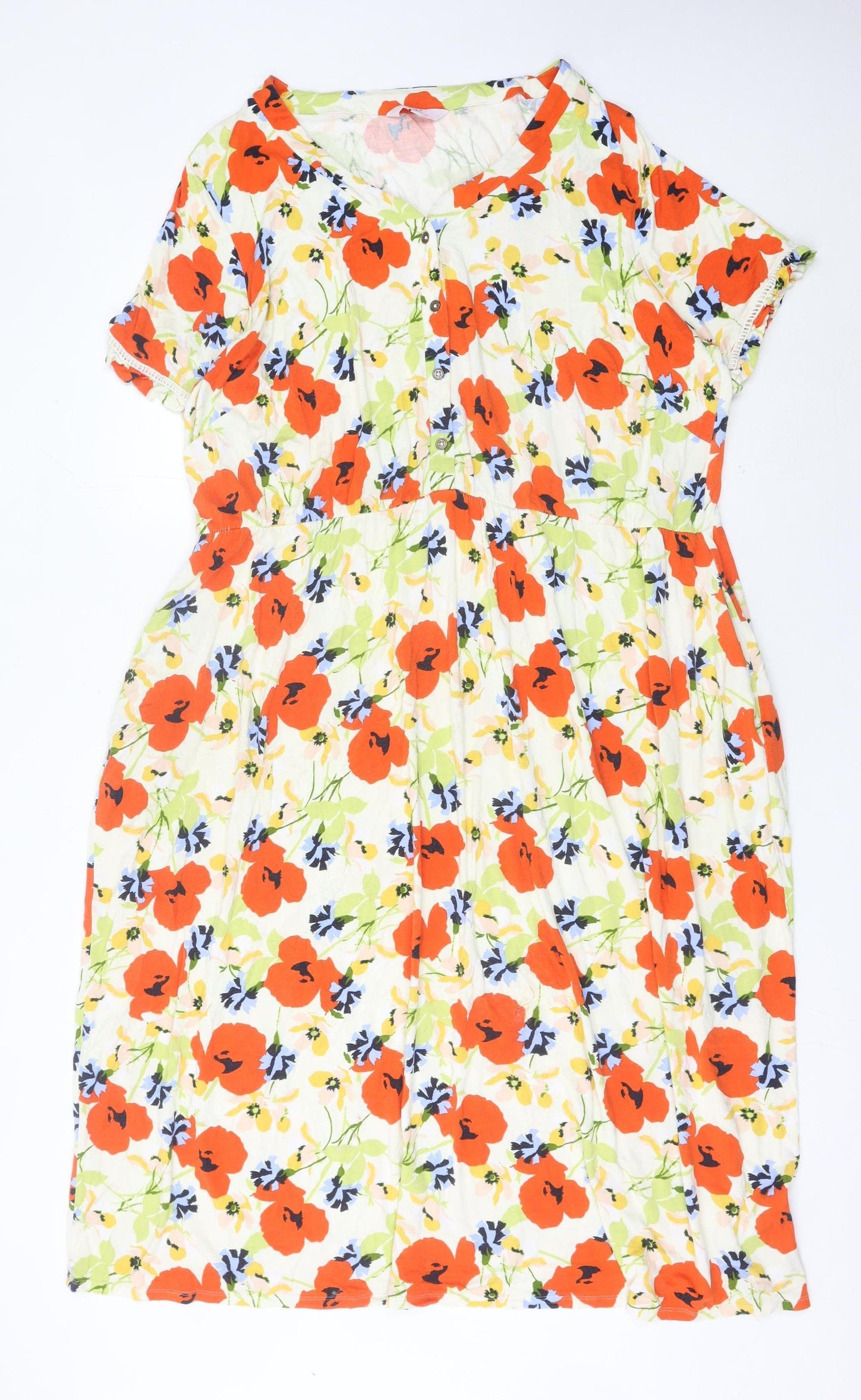 Julipa Women’s Multicoloured Floral A-Line Dress Size 22 Plus