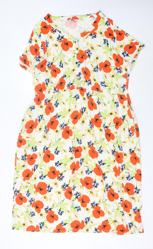 Julipa Women’s Multicoloured Floral A-Line Dress Size 22 Plus