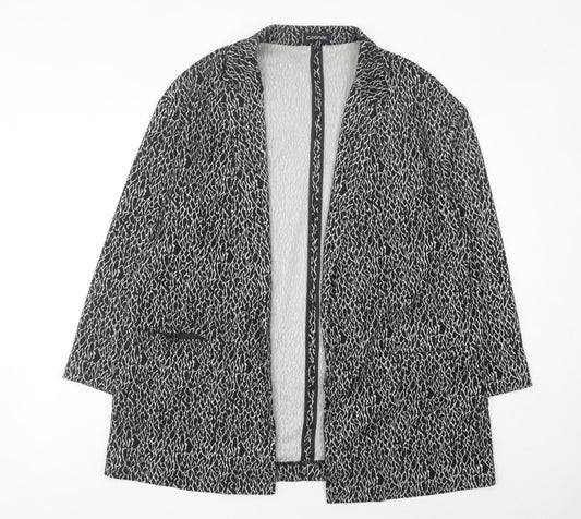 George Women’s Black Animal Print Blazer Jacket Size 18 Regular