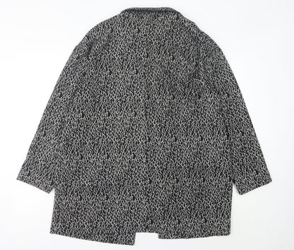 George Women’s Black Animal Print Blazer Jacket Size 18 Regular