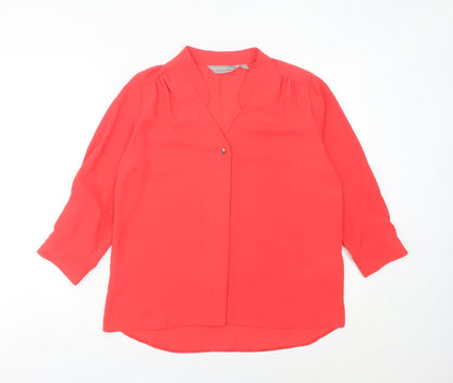 Womens UK Size 8 Dorothy Perkins Red Basic Blouse