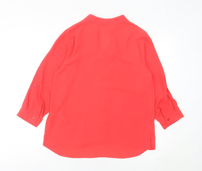 Womens UK Size 8 Dorothy Perkins Red Basic Blouse