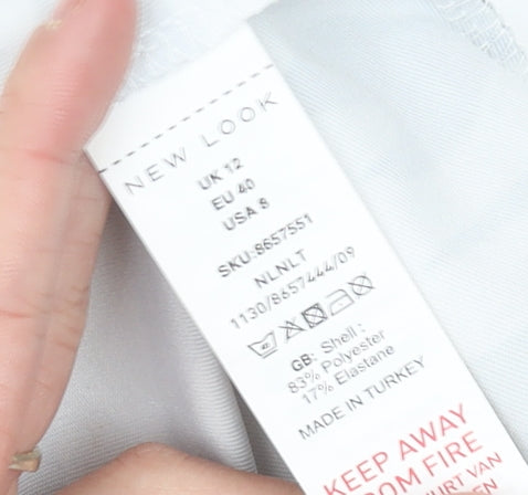 New Look Women's Zebra Print Bodysuit Size 12 Black White