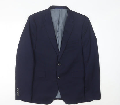 Mens UK Size 42 Burton Menswear Regular Blue Suit Jacket