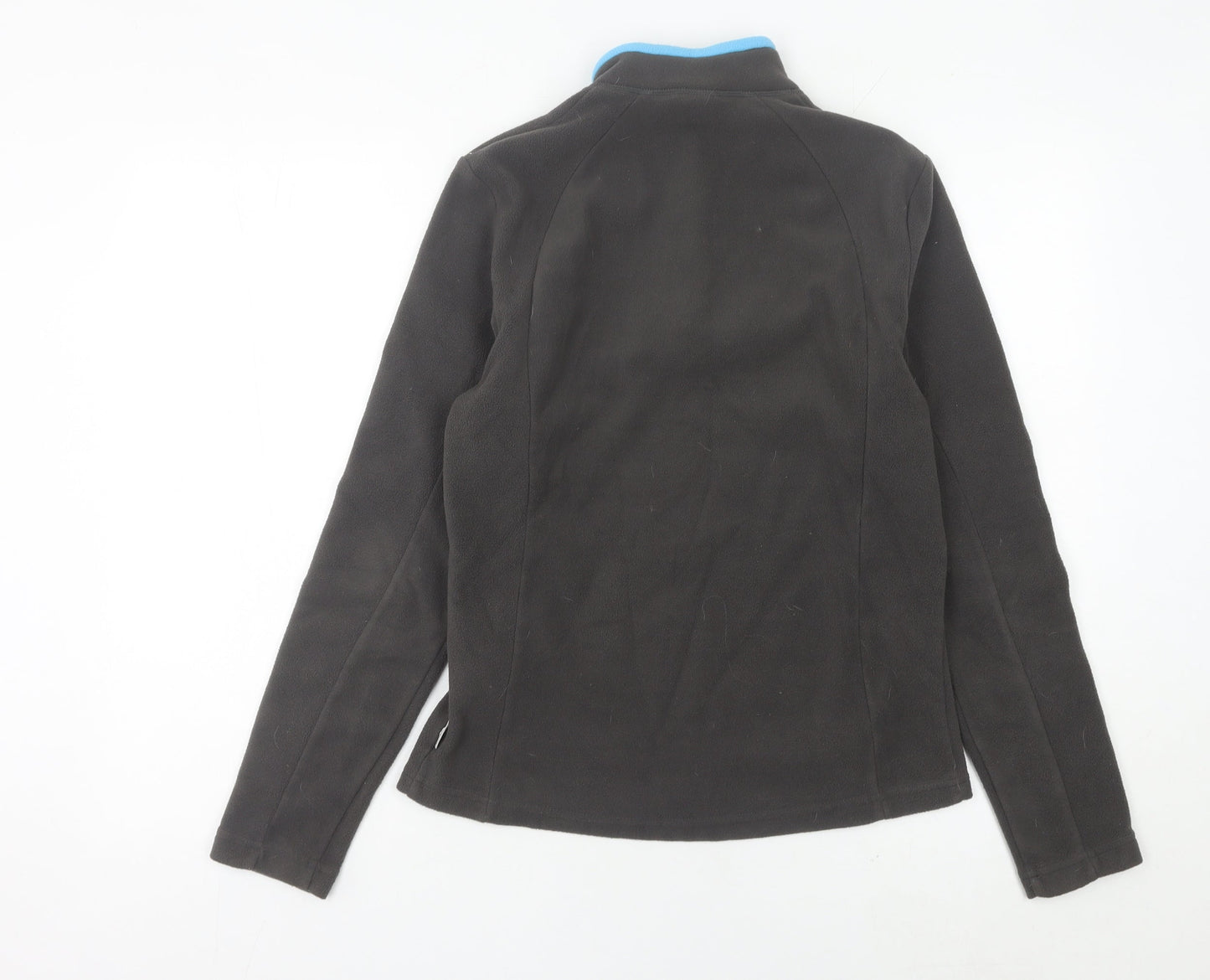 Quechua Women’s Black Fleece Sweatshirt Size 12 1/4 Zip Hiking Top