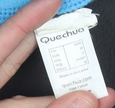 Quechua Women’s Black Fleece Sweatshirt Size 12 1/4 Zip Hiking Top