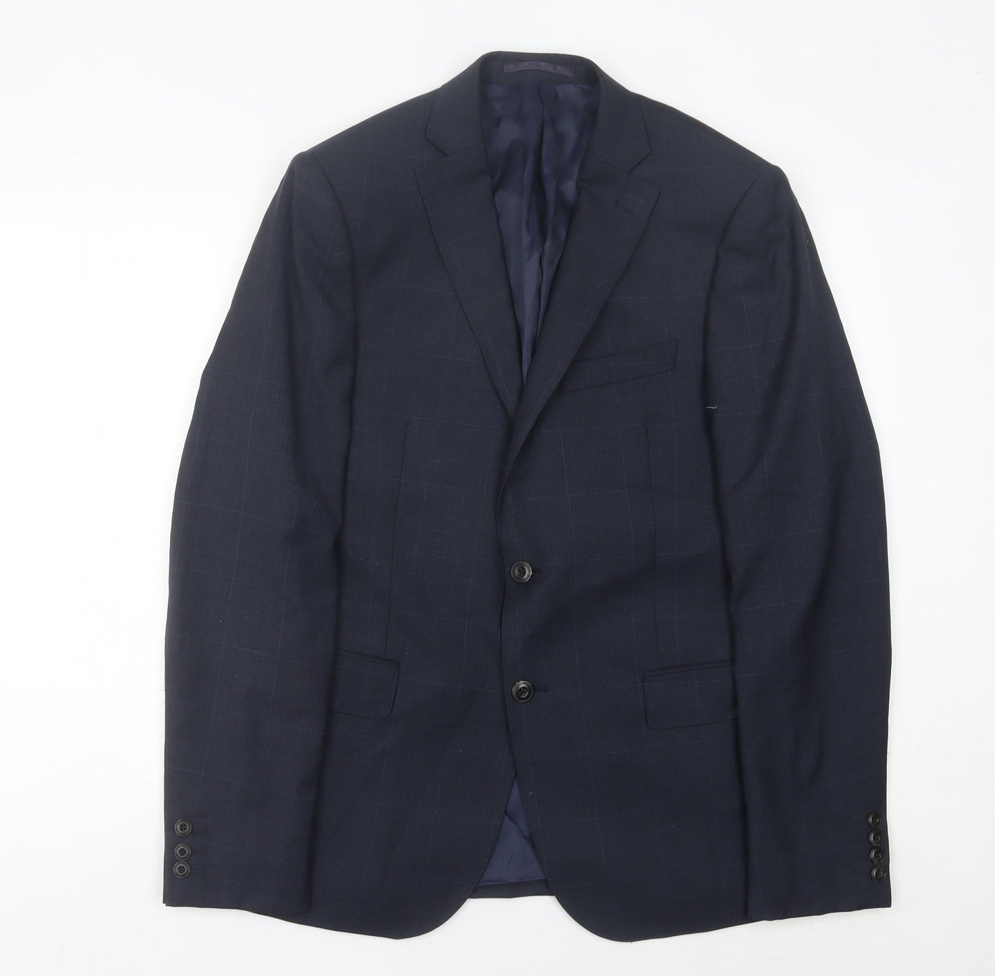 Mens UK Size 40 Marks and Spencer Regular Blue Suit Jacket