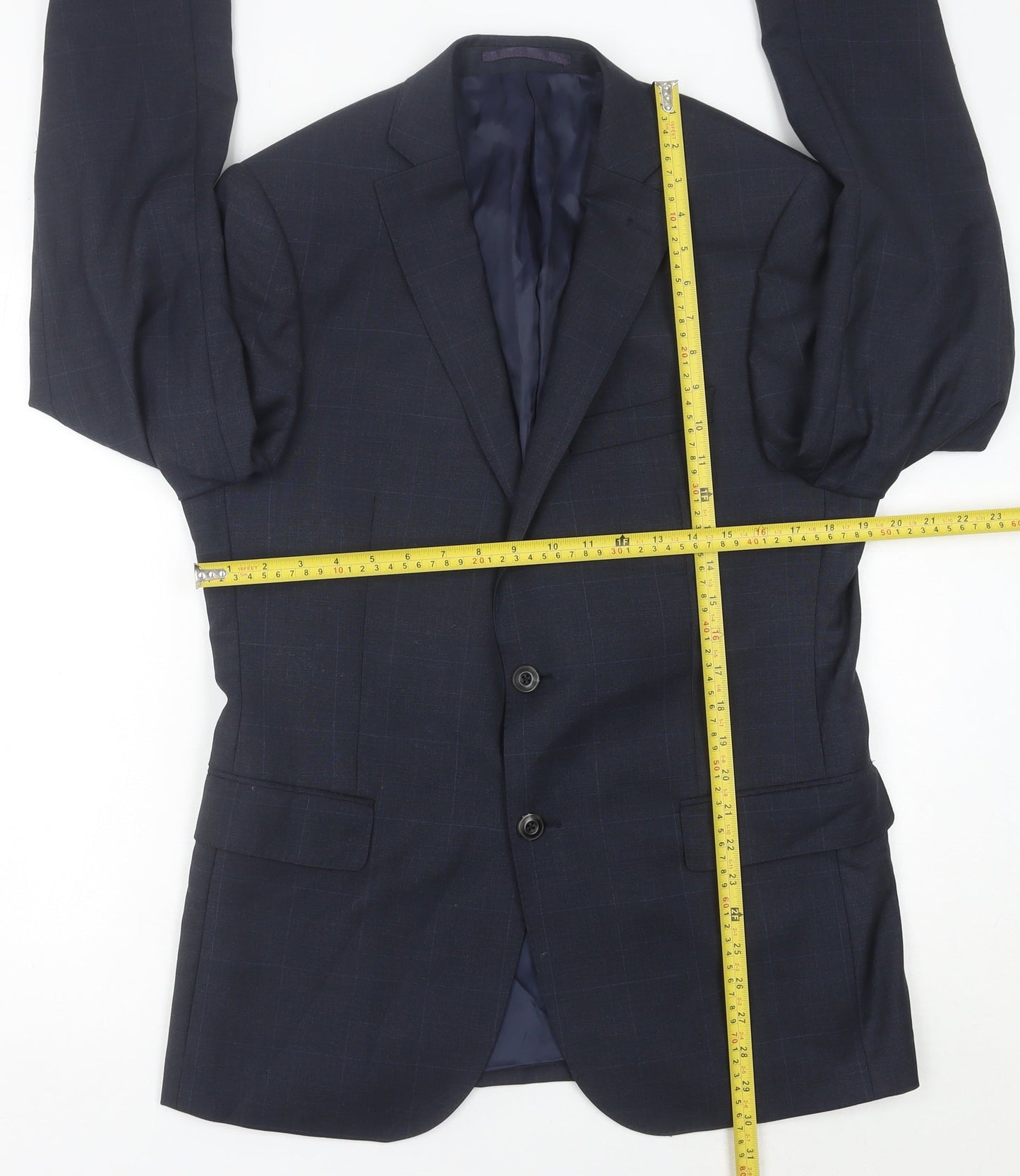Mens UK Size 40 Marks and Spencer Regular Blue Suit Jacket
