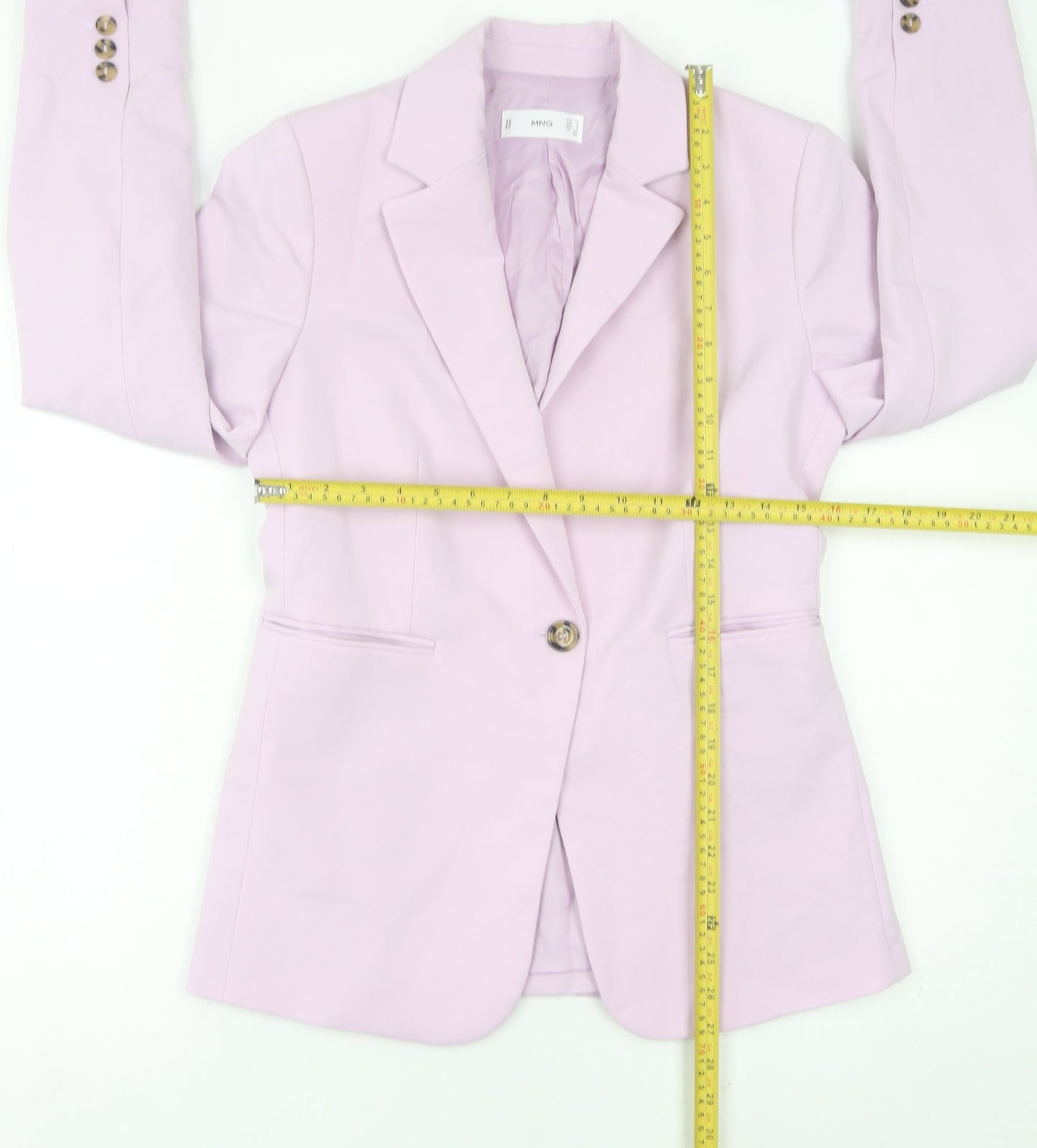 Mango Women Pink Regular Fit Blazer Size 10 Formal Jacket