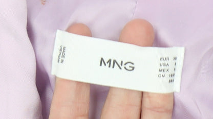 Mango Women Pink Regular Fit Blazer Size 10 Formal Jacket