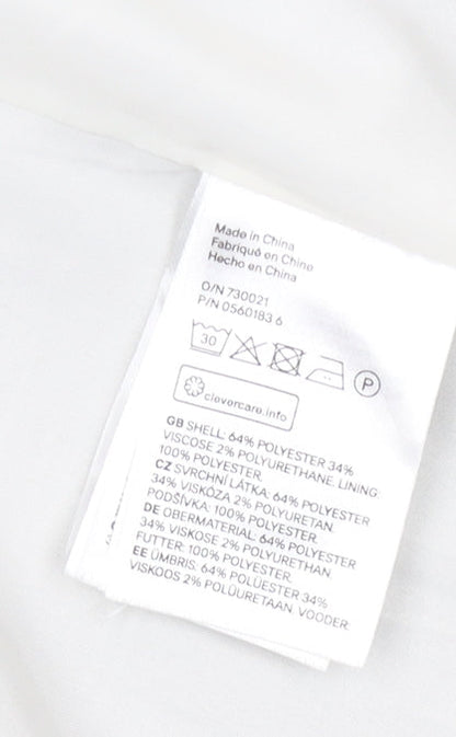 H&M Womens Grey Checked Double Breasted Suit Jacket Size 12