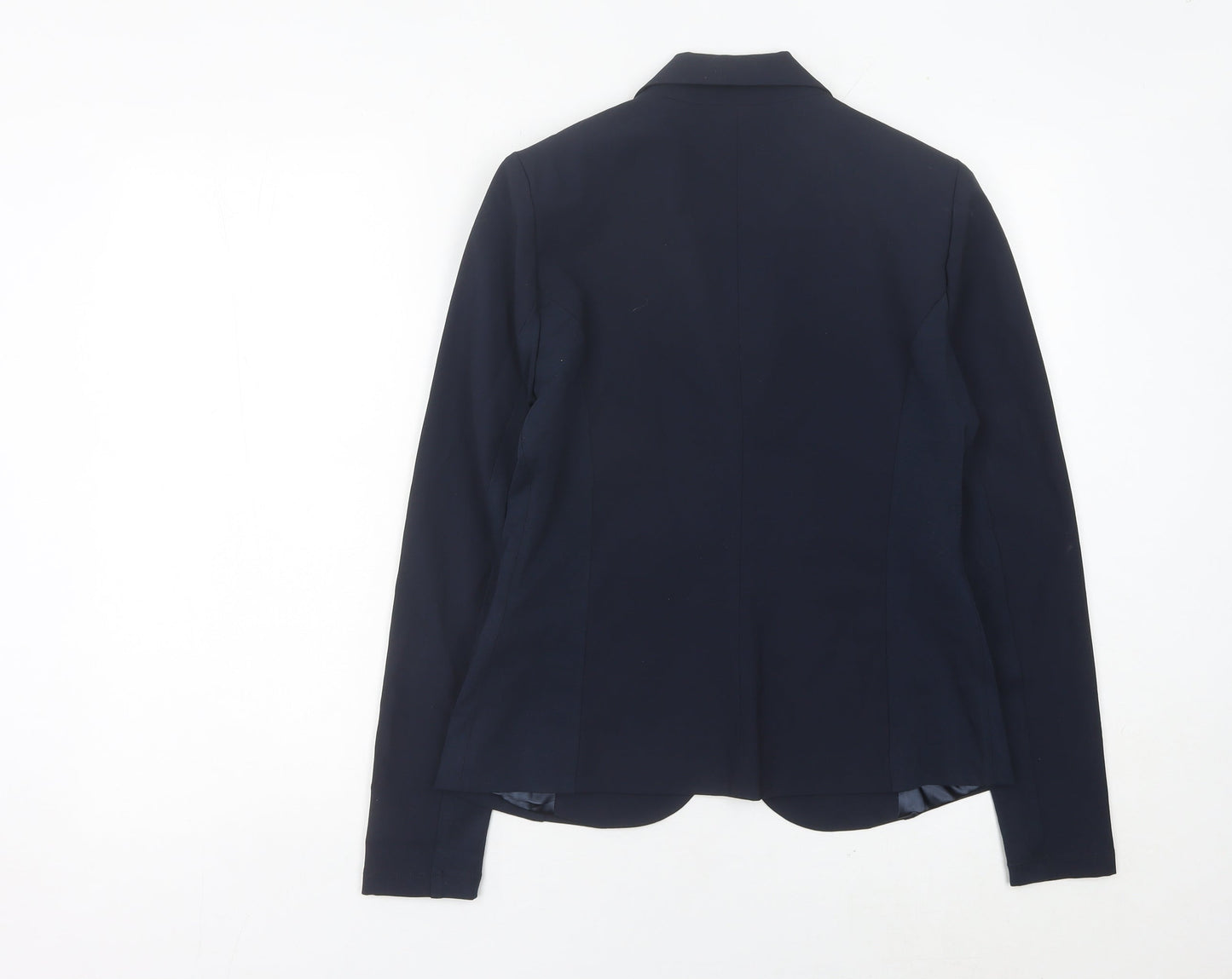 Kaffe Womens Blue Size 8 Slim Fit One-Button Blazer Jacket
