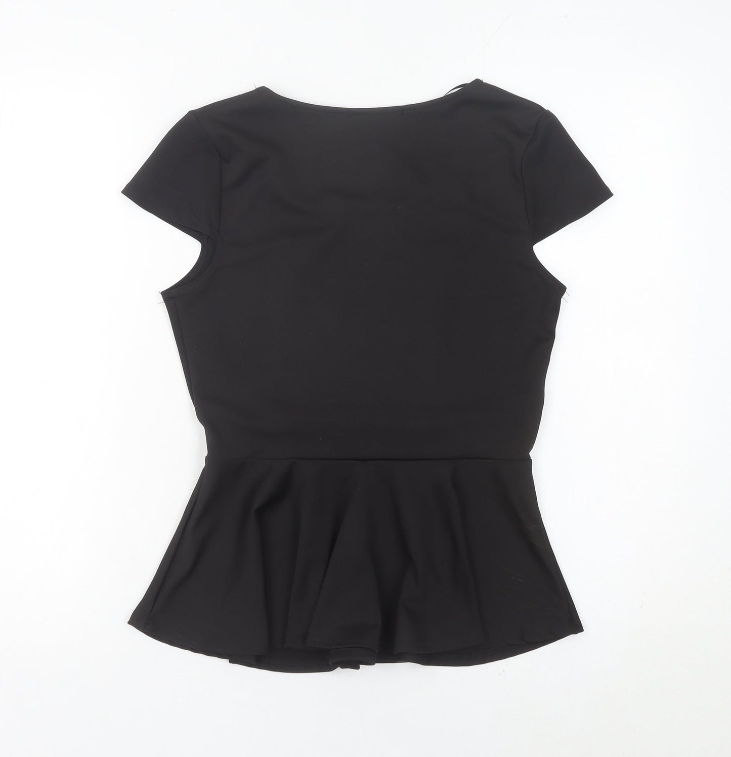 Select Women’s Black Size 6 Peplum Tunic Blouse with Belt