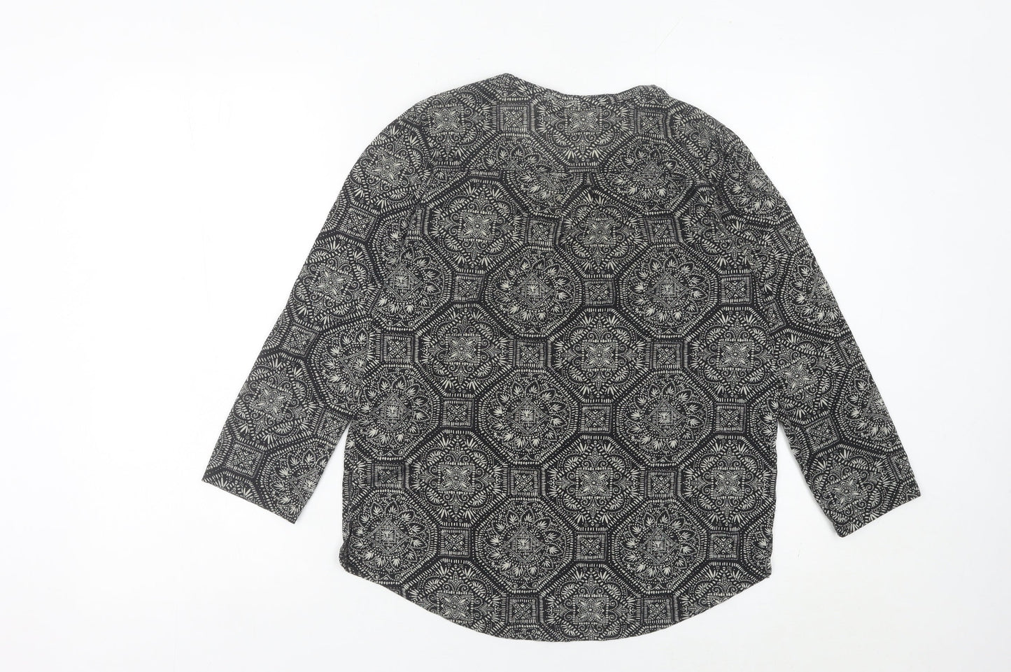 Womens UK Size 8 H&M Black Tunic Blouse