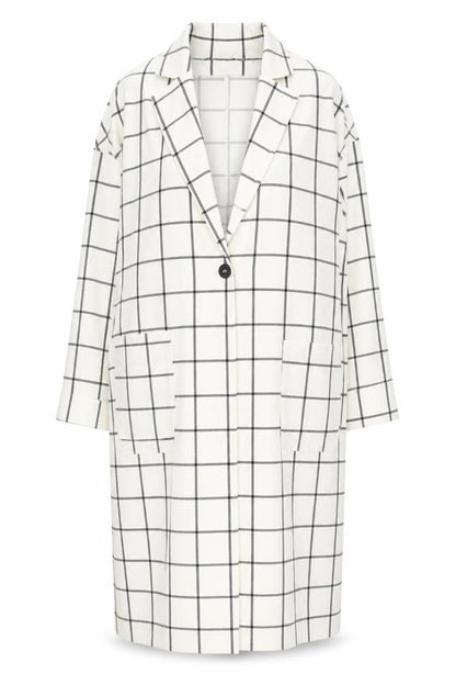 Womens UK Size L New Look White Overcoat
