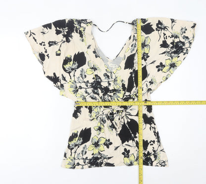 Womens UK Size 6 River Island Multicoloured Wrap Blouse