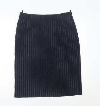 Marks and Spencer Women’s Black Pinstripe Pencil Skirt Size 16