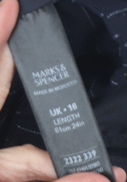 Marks and Spencer Women’s Black Pinstripe Pencil Skirt Size 16