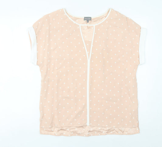 Womens UK Size 12 Phase Eight Beige Tunic Blouse