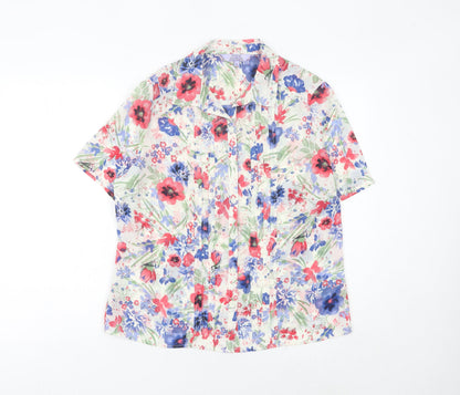 Womens UK Size 14 Honor Millburn Multicoloured Classic Button-Up