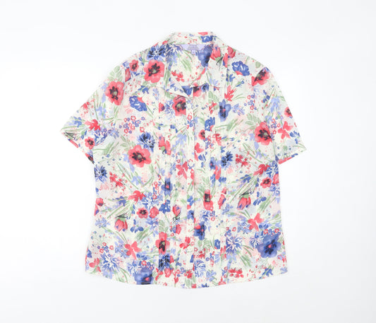 Womens UK Size 14 Honor Millburn Multicoloured Classic Button-Up