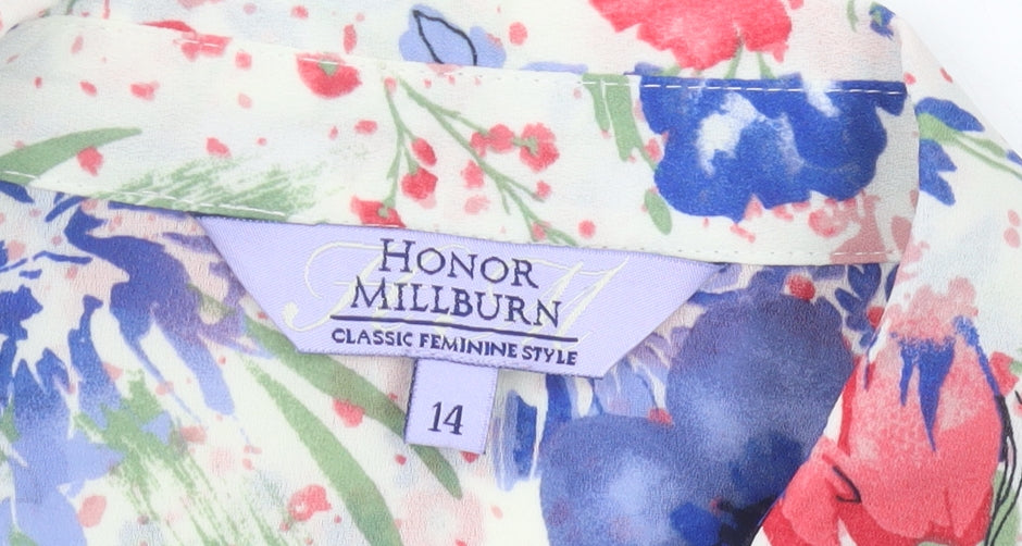 Womens UK Size 14 Honor Millburn Multicoloured Classic Button-Up