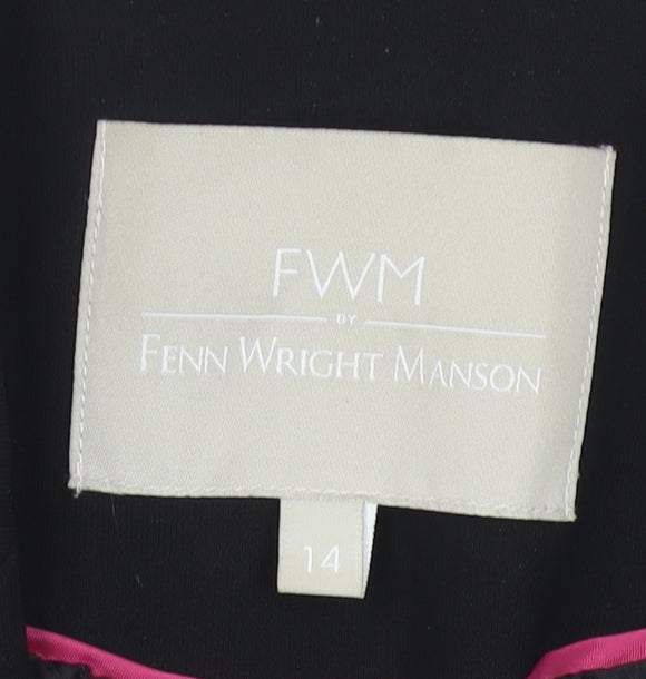Fenn Wright Manson Womens Black Size 14 Single-Breasted Blazer