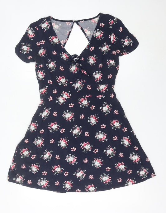 Abercrombie & Fitch Women’s Blue Floral A-Line Mini Dress M
