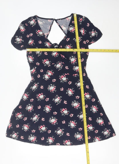 Abercrombie & Fitch Women’s Blue Floral A-Line Mini Dress M