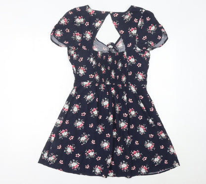 Abercrombie & Fitch Women’s Blue Floral A-Line Mini Dress M