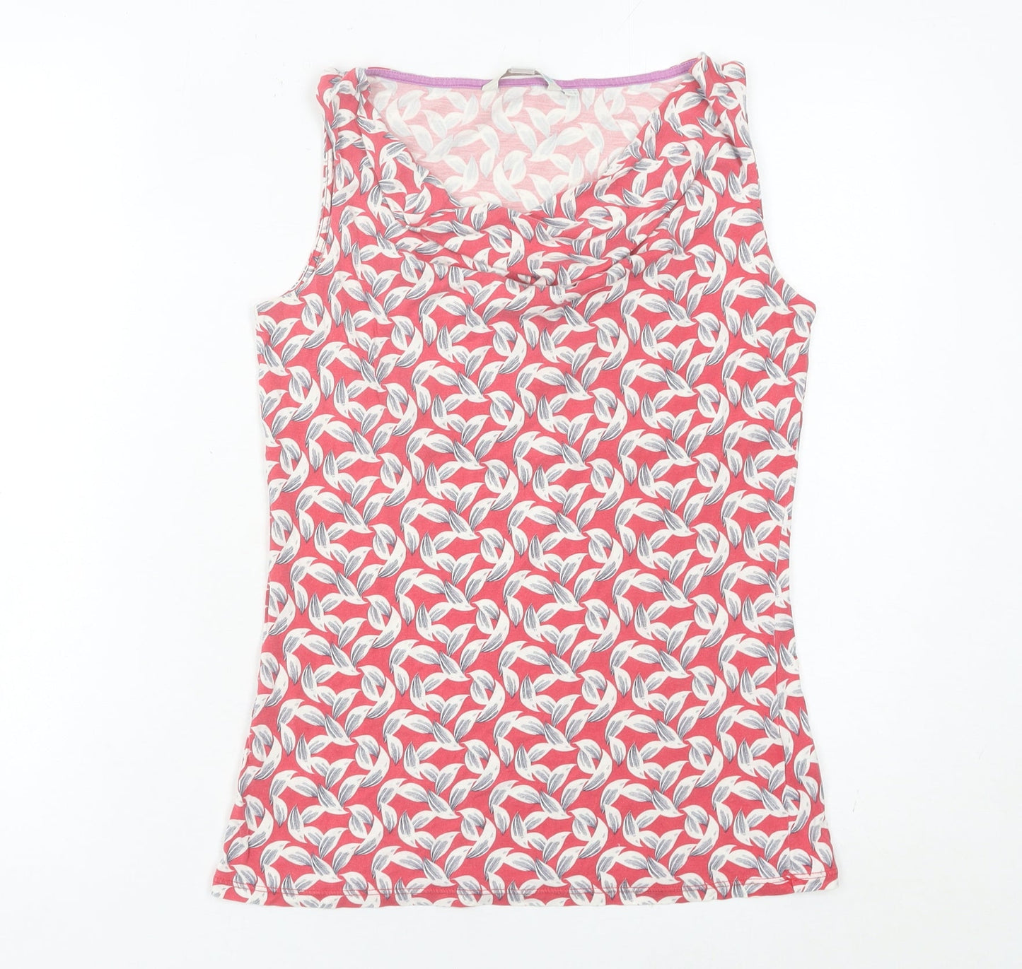 Boden Womens Pink Floral Cowl Neck Sleeveless Tank Top UK 8